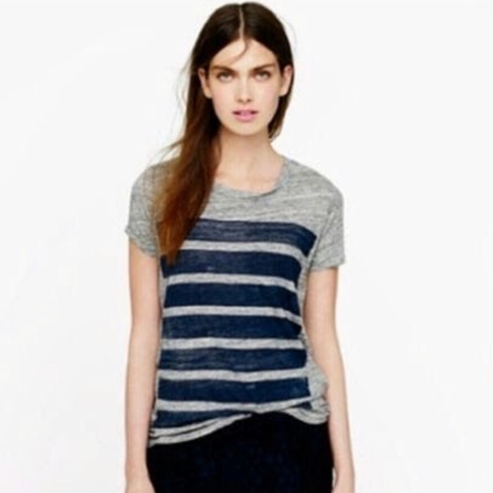 JCrew Black Bars Tee